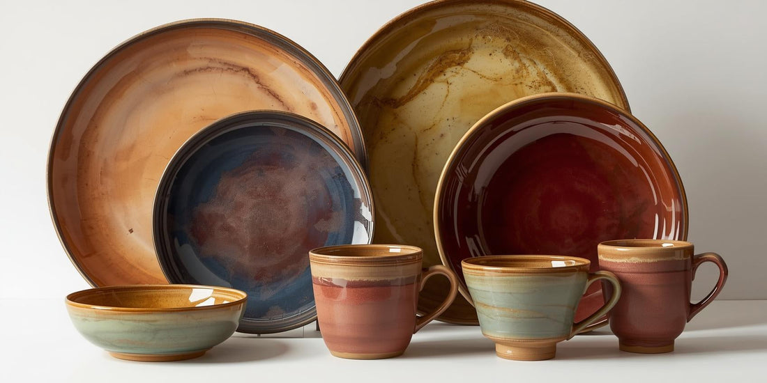 Chinese-style flower-themed tableware set