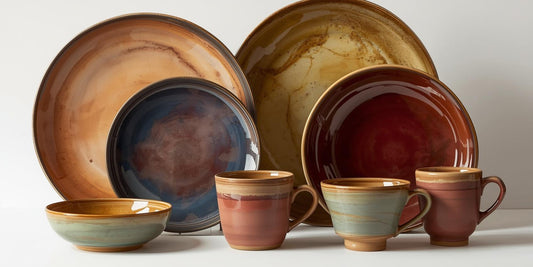 Chinese-style flower-themed tableware set